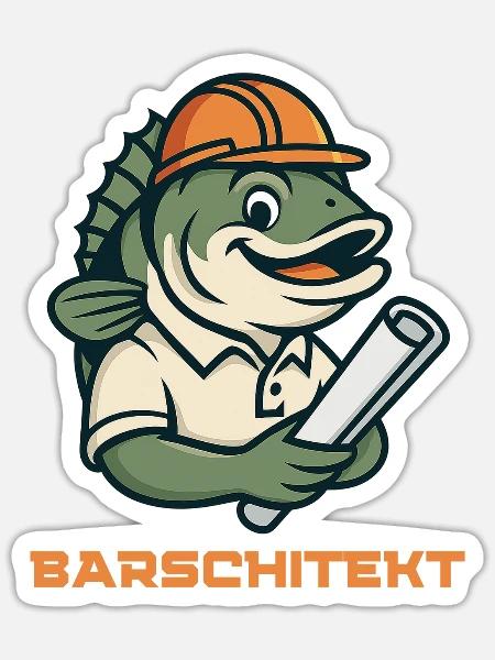 BARSCHITEKT  - Sticker Größe S (10 x 10 cm) - Mattweiß