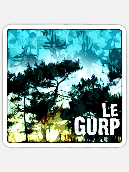 Le Gurp - Frankreich - Sticker Größe S (10 x 10 cm) - Mattweiß