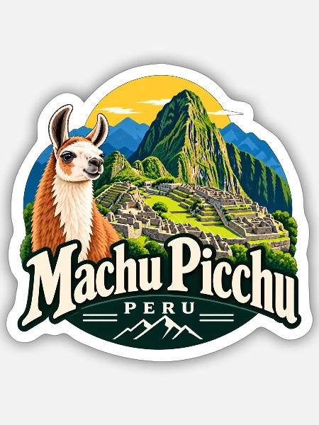 Machu Picchu – Peru, Inka & Abenteuer - Sticker Größe S (10 x 10 cm) - Mattweiß