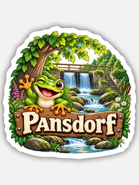 Pansdorf - Ostholstein - Sticker Größe S (10 x 10 cm) - Mattweiß