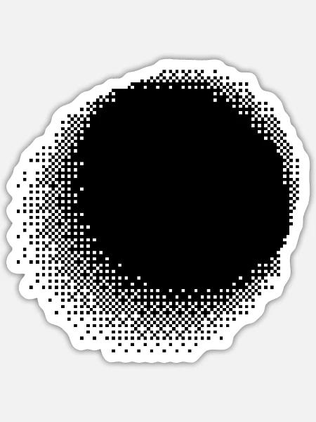 Design geometrischer Kreise - Sticker Größe S (10 x 10 cm) - Mattweiß