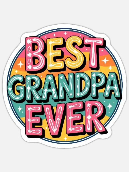 Bester Opa - Sticker Größe S (10 x 10 cm) - Mattweiß