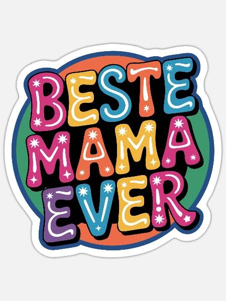 Beste Oma Ever - Sticker Größe S (10 x 10 cm) - Mattweiß