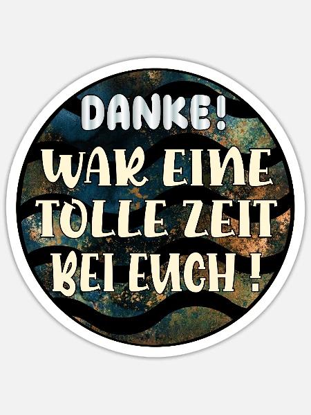 Abschiedsgeschenke Kollegen Team - Sticker Größe S (10 x 10 cm) - Mattweiß