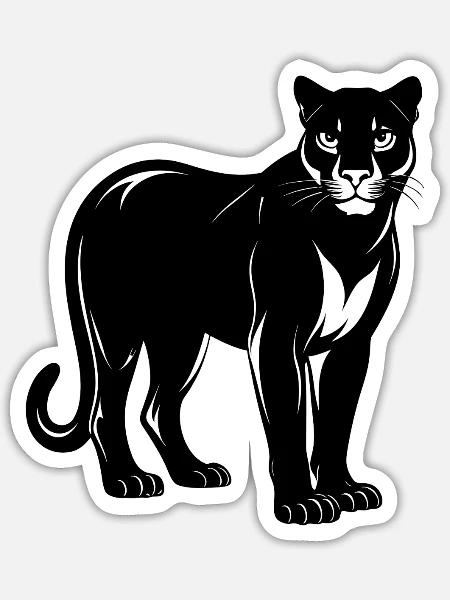 cougar - Sticker Größe S (10 x 10 cm) - Mattweiß