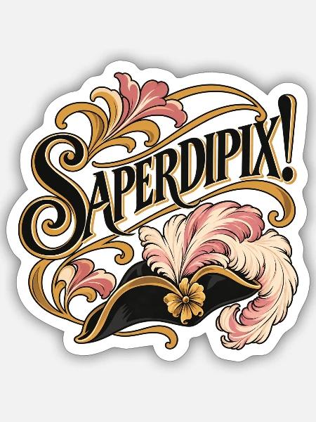 Rosenkavalier - Saperdipix! - Sticker Größe S (10 x 10 cm) - Mattweiß