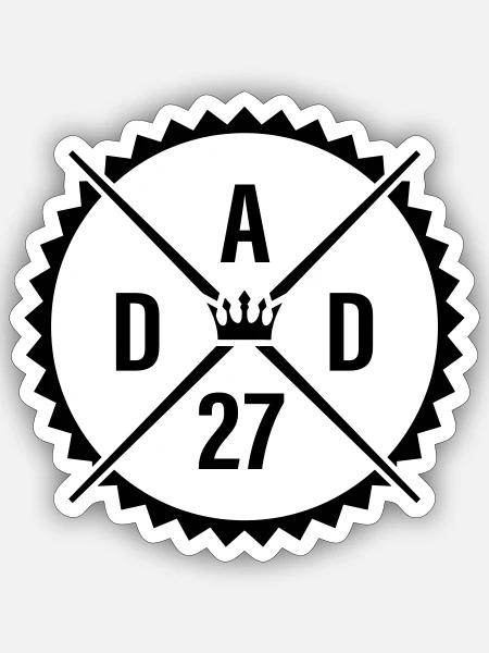 Dad 27 - Sticker Größe S (10 x 10 cm) - Mattweiß