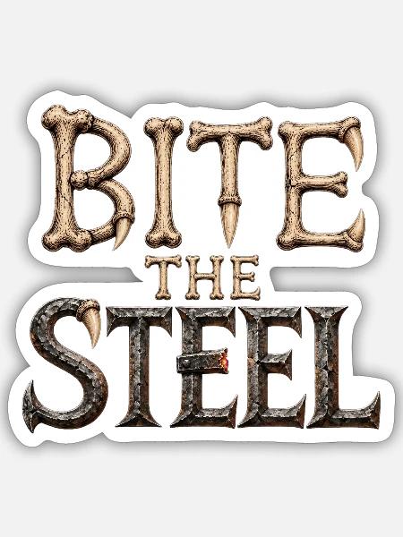 Bite The Steel Welding Wolf Shirt - Sticker Größe S (10 x 10 cm) - Mattweiß
