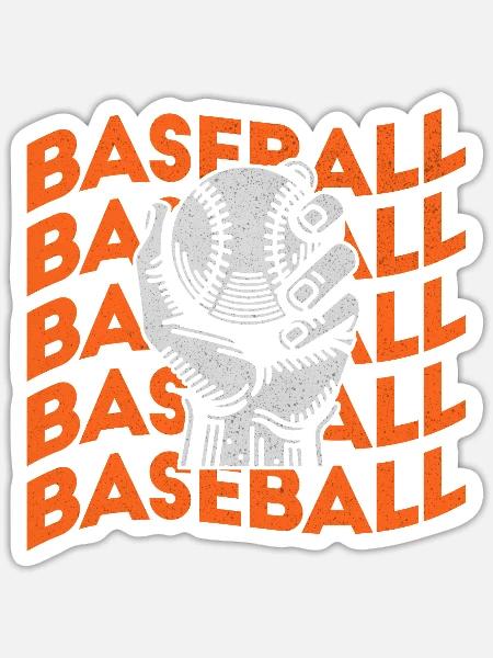  Baseball Softball Baseball Baseballspieler - Sticker Größe S (10 x 10 cm) - Mattweiß