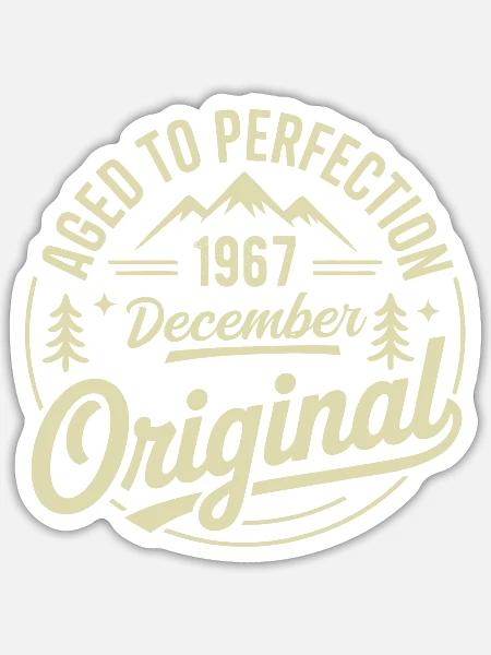 Dezember 1967 Dezember 1967 - Sticker Größe S (10 x 10 cm) - Mattweiß