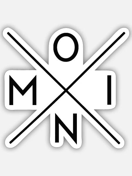 Moin - Guten Morgen - Nordsee - Ostsee - Anker - Sticker Größe S (10 x 10 cm) - Mattweiß