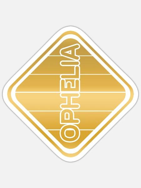 Ehefrau Ophelia - Sticker Größe S (10 x 10 cm) - Mattweiß