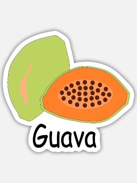 Papaya Tropenfrucht Motiv - Sticker Größe S (10 x 10 cm) - Mattweiß
