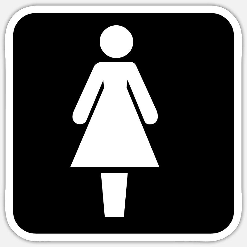 Frauen Symbol - Sticker Größe S (10 x 10 cm) - Mattweiß