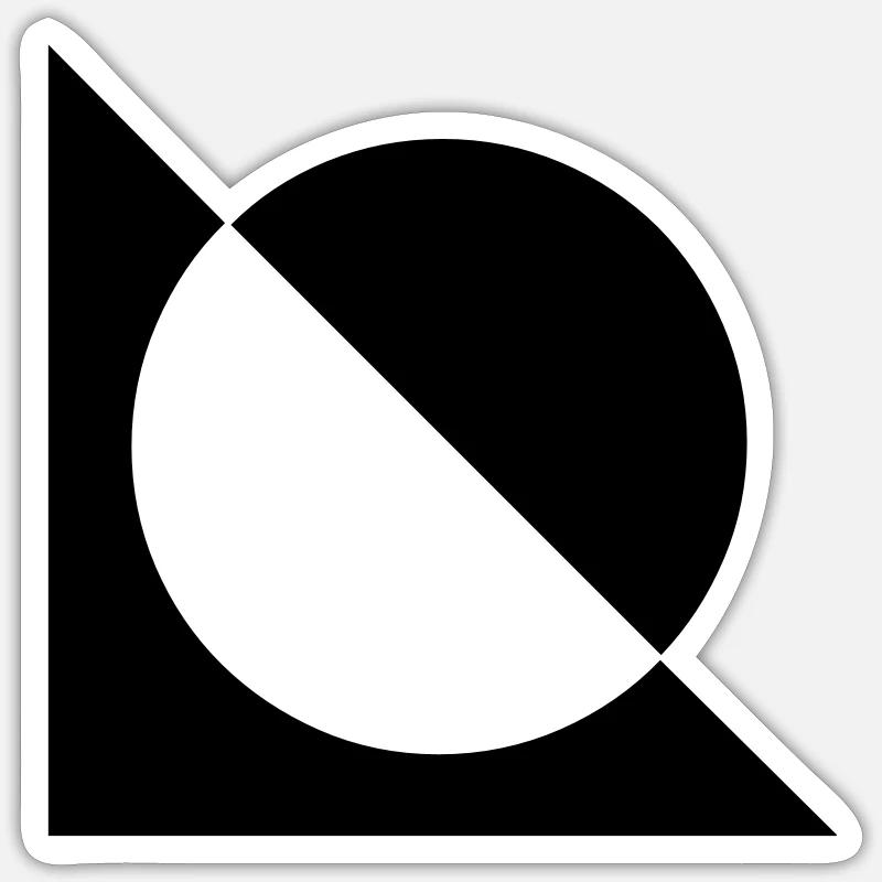 Schwarz und Weiss - Sticker Größe S (10 x 10 cm) - Mattweiß