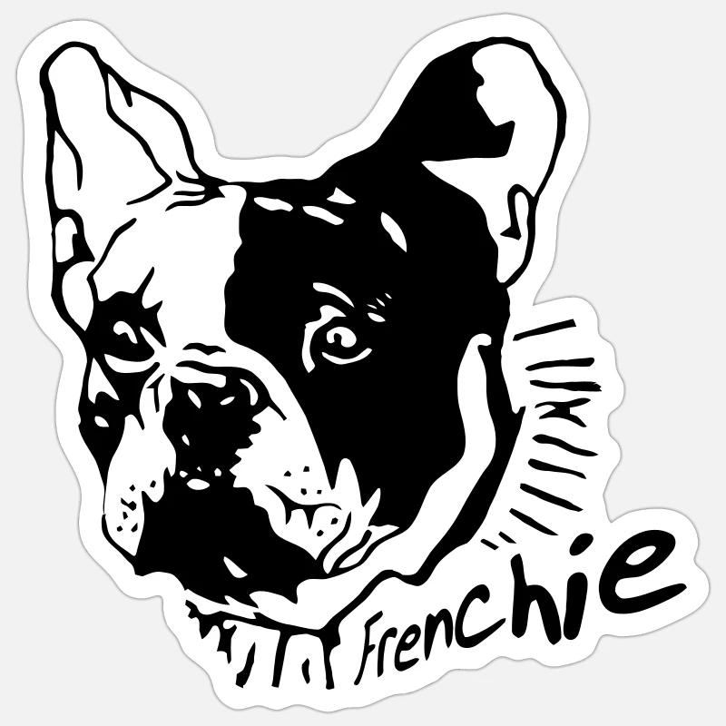 Frenchie - Sticker size S (10 x 10 cm) - white matte
