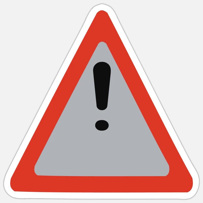 caution caution Sticker size S (10 x 10 cm)