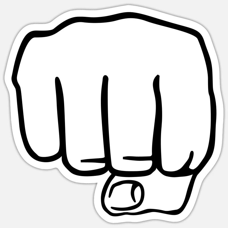 Faust - Sticker Größe S (10 x 10 cm) - Mattweiß