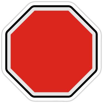 verkehrsschild - für eigenen text - Sticker size S (10 x 10 cm) - white matte - Front