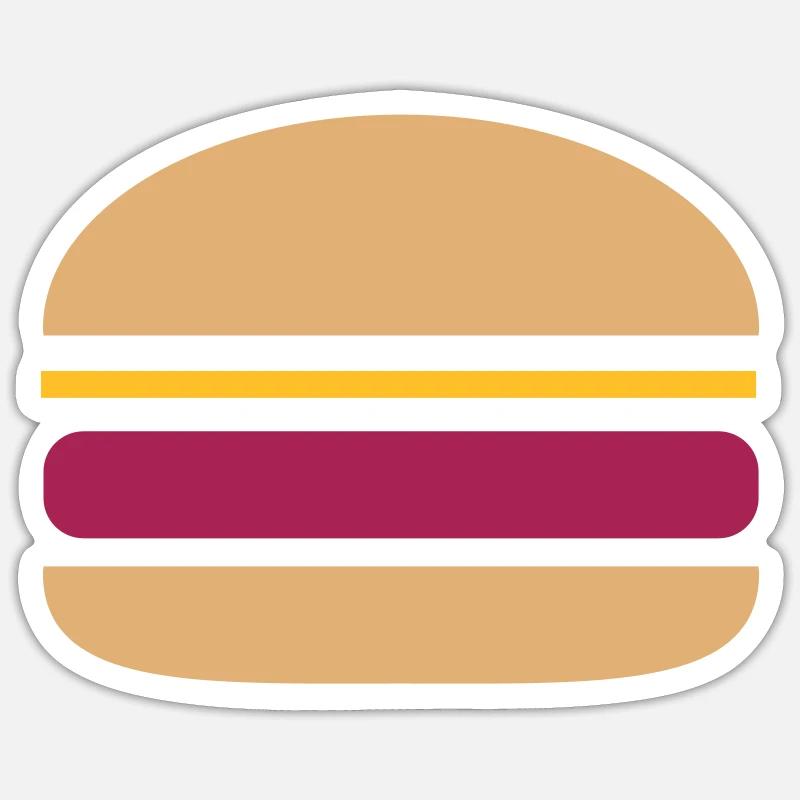 Un hamburger Sticker taille S (10 x 10 cm)