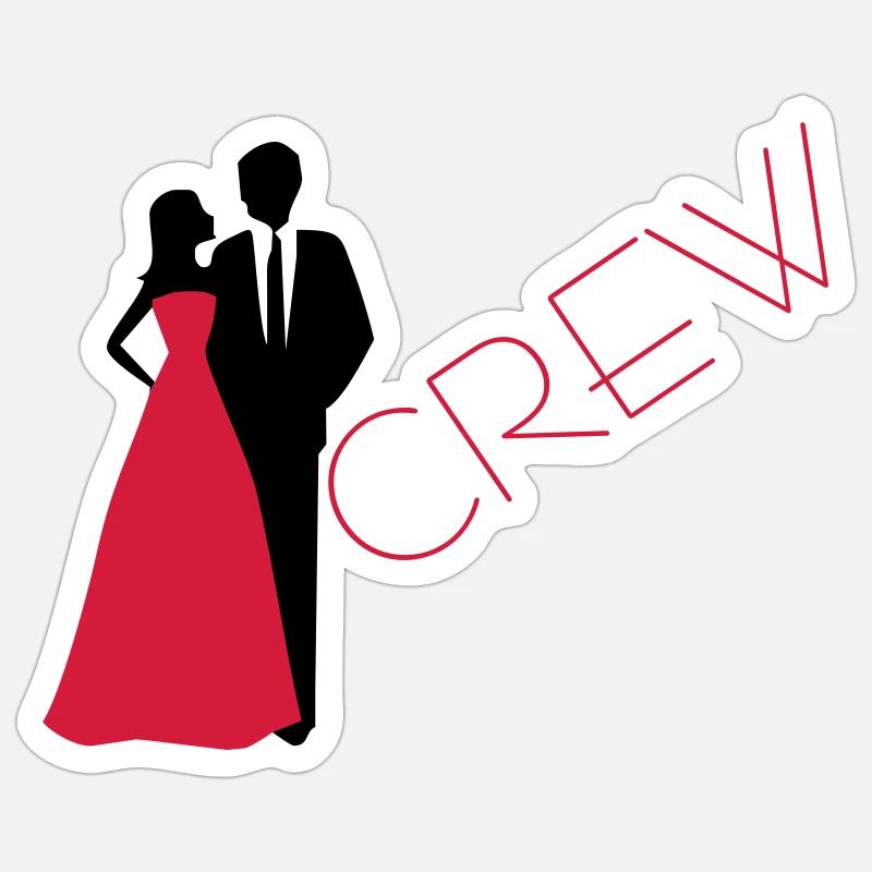 Department bride wedding groom - Sticker size S (10 x 10 cm) - white matte