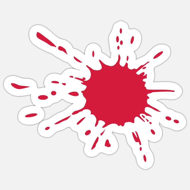 Blut - Sticker Größe S (10 x 10 cm) - Mattweiß