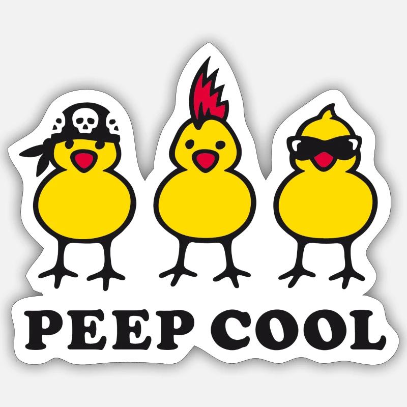 peep cool (b) Sticker size S (10 x 10 cm)