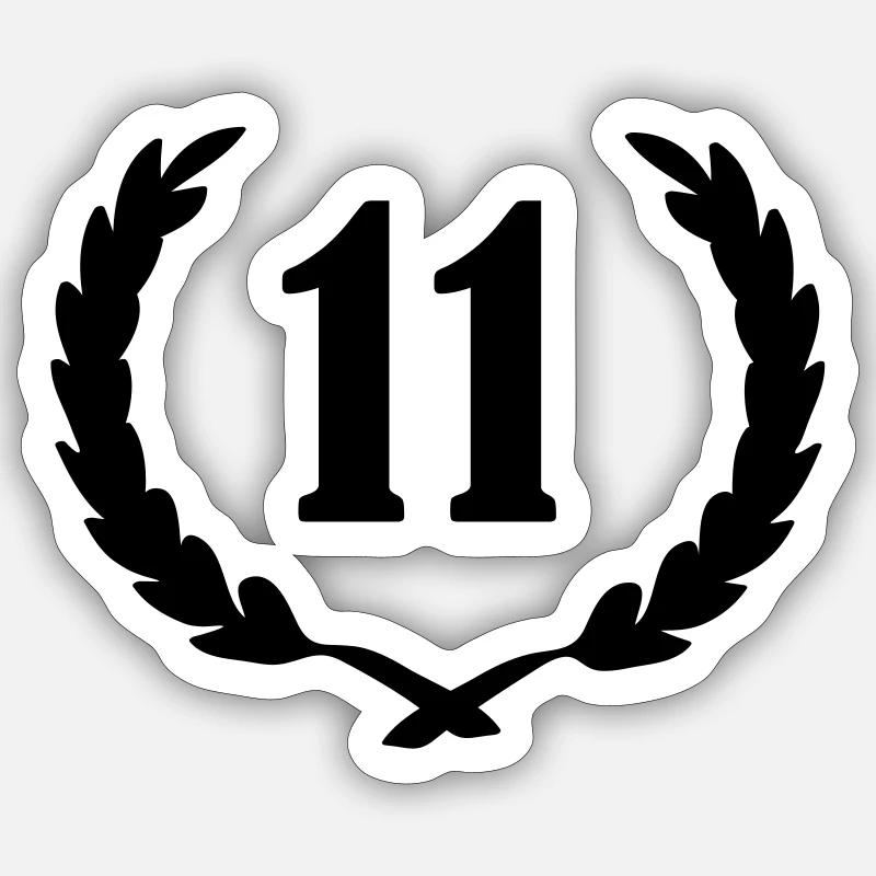 Lorbeerkranz 11 Sticker Größe S (10 x 10 cm)