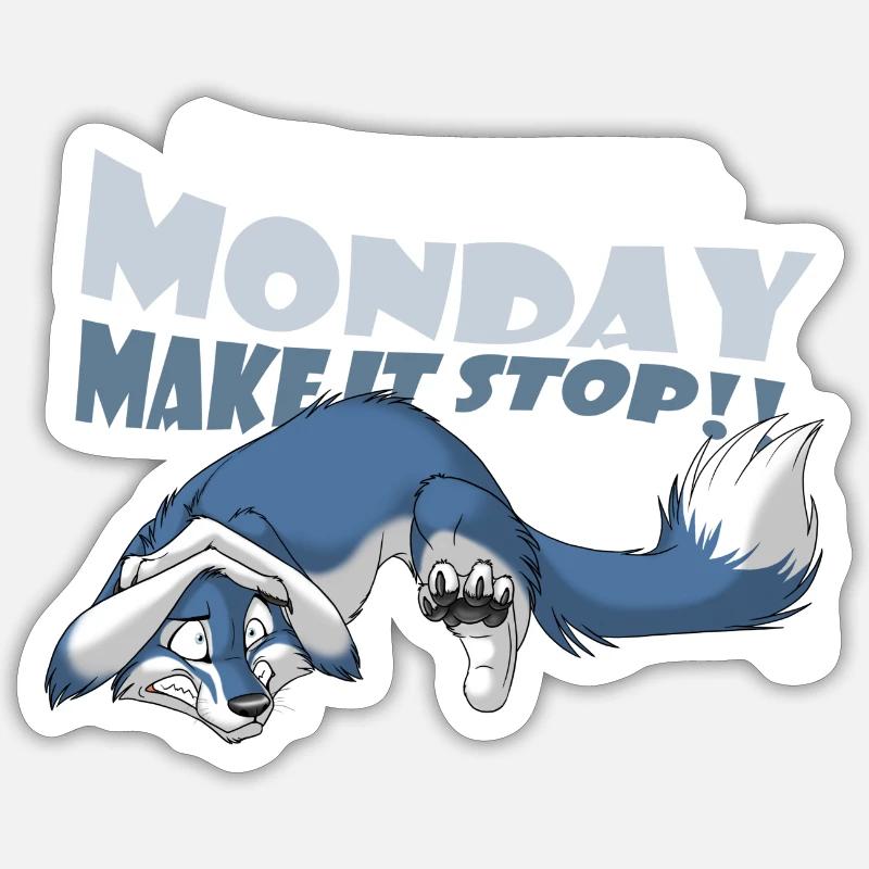 Monday - Make it Stop Sticker Größe S (10 x 10 cm)