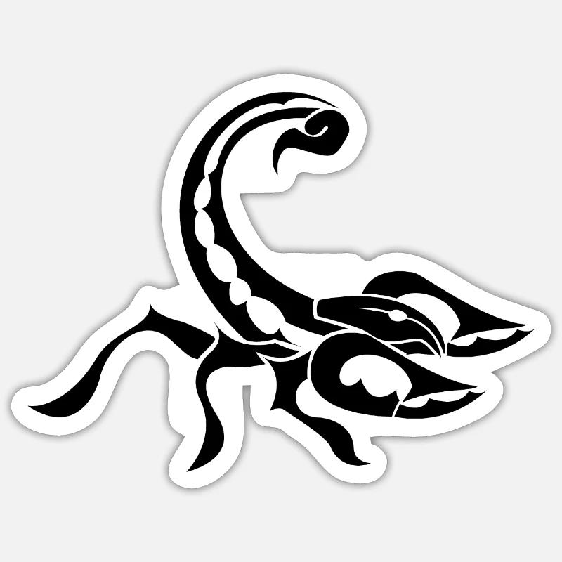 scorpion - Sticker Größe S (10 x 10 cm) - Mattweiß