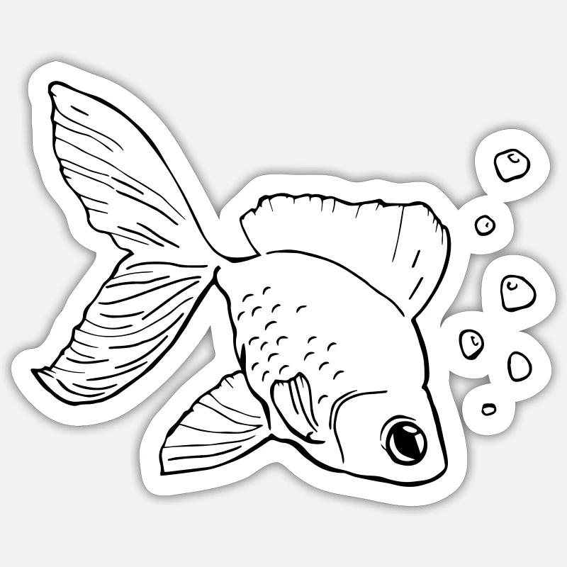 goldfisch Sticker Größe S (10 x 10 cm)