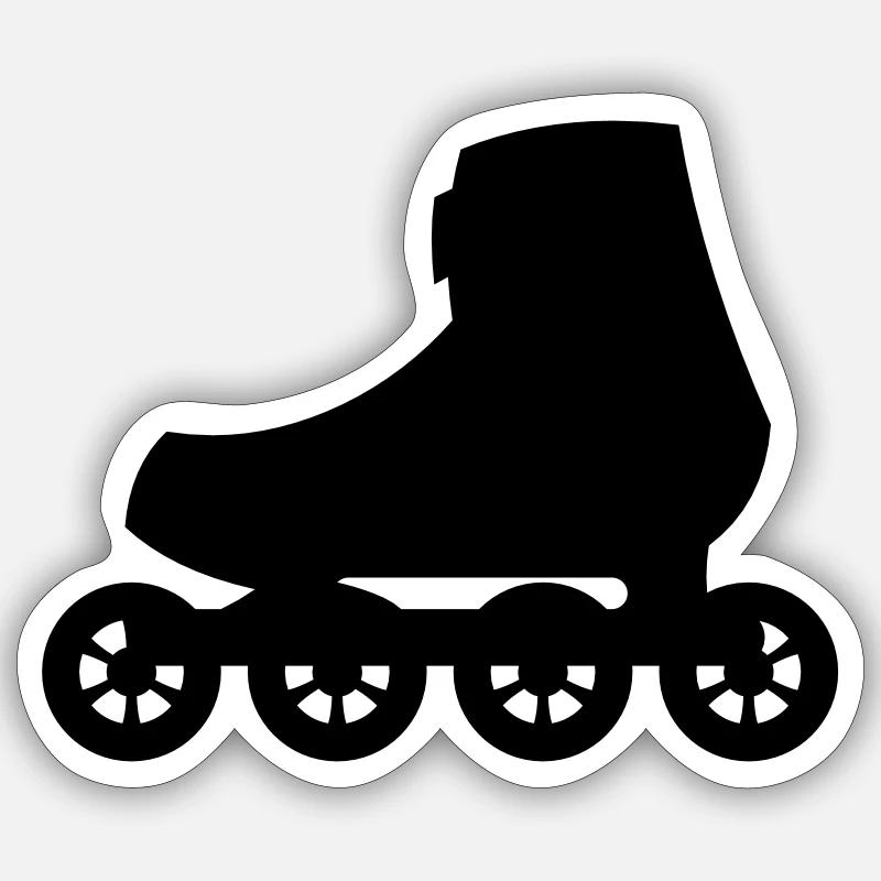 Inline Skate - Fitness Skate - Sticker taille S (10 x 10 cm) - blanc mat