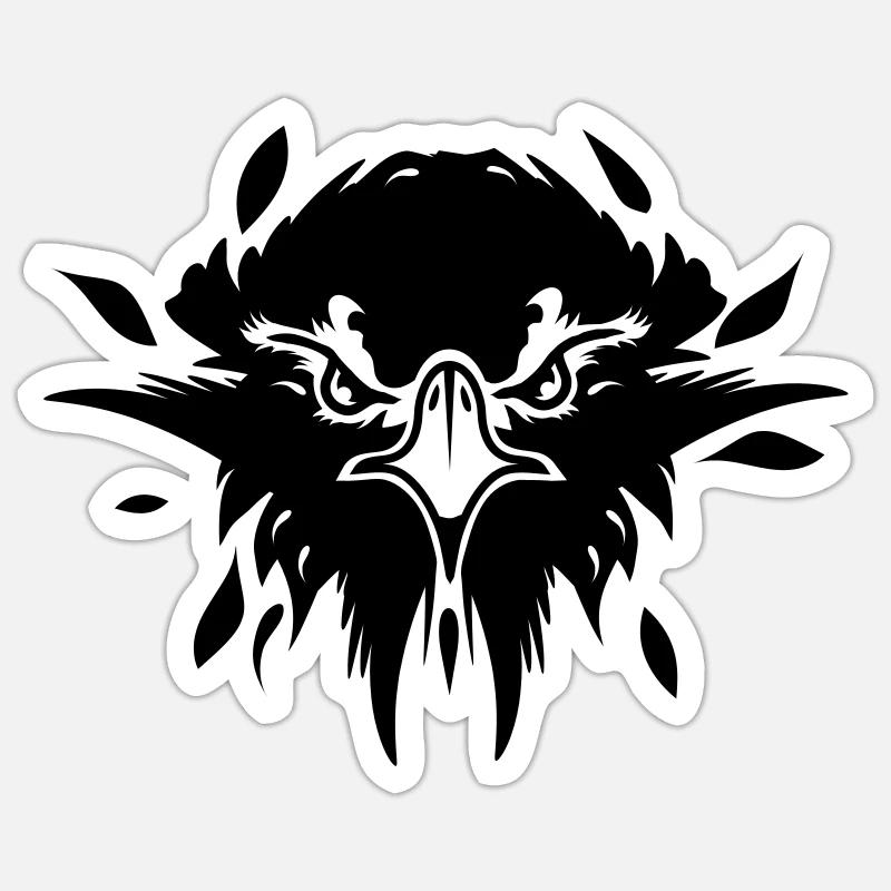 Eagle Head - Sticker size S (10 x 10 cm) - white matte
