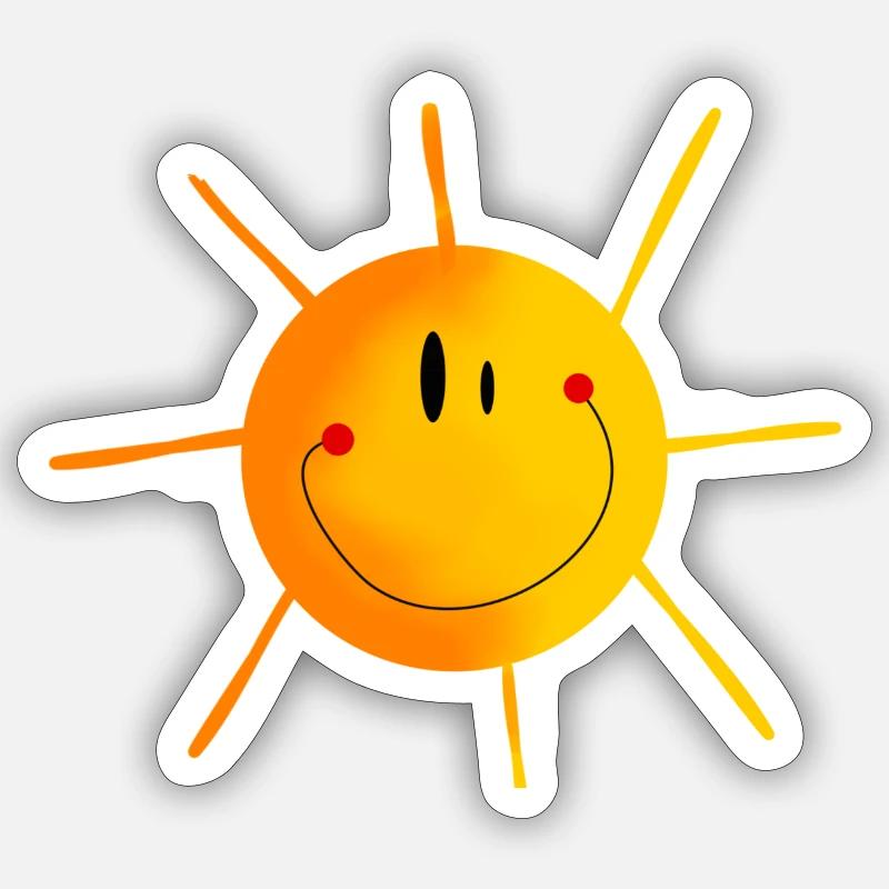 sonne Sticker Größe S (10 x 10 cm)