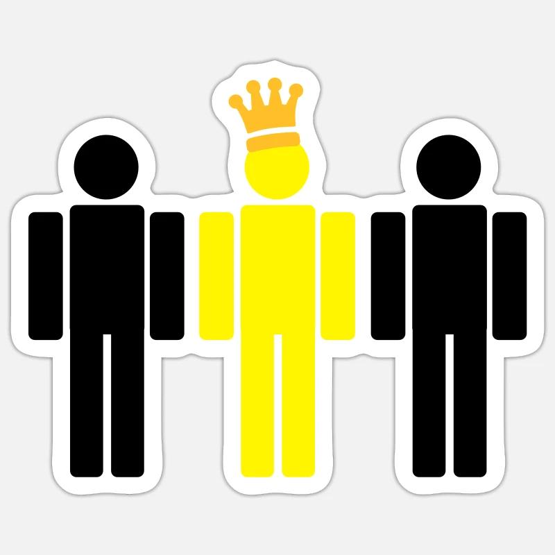 der König 3c - Sticker Größe S (10 x 10 cm) - Mattweiß