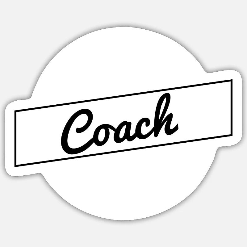 Super coach - blanc Sticker taille S (10 x 10 cm)