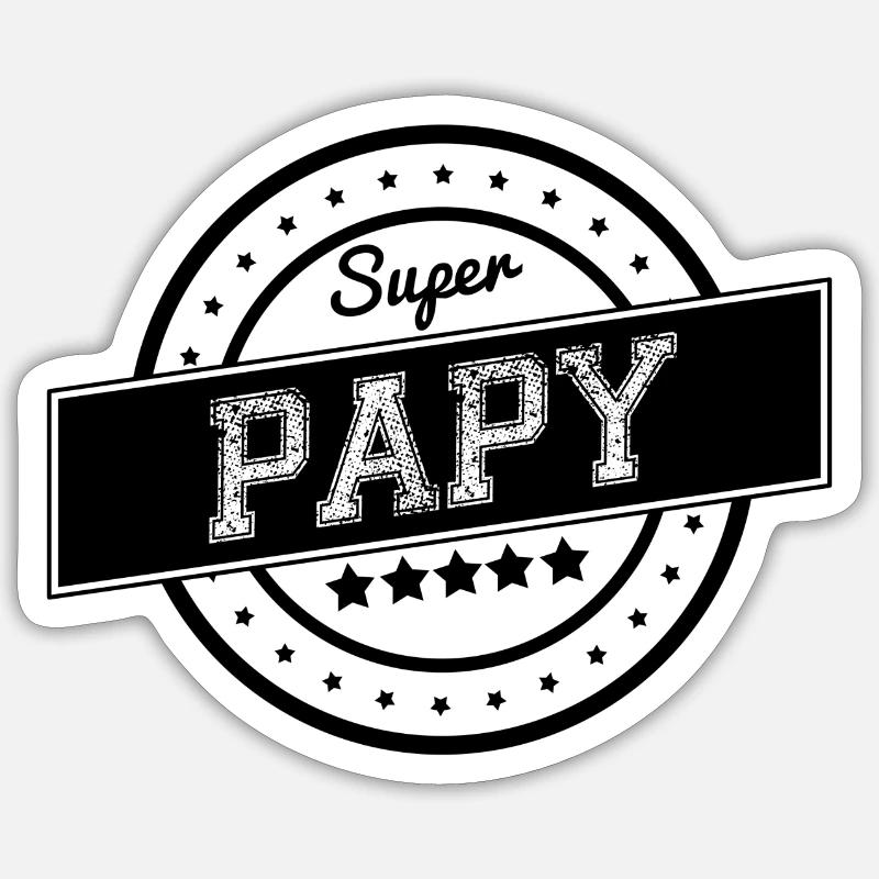 Super papy Sticker taille S (10 x 10 cm)