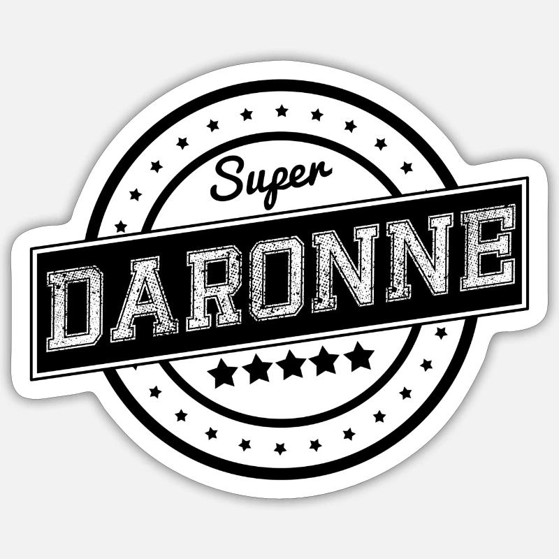Super daronne - Sticker taille S (10 x 10 cm) - blanc mat