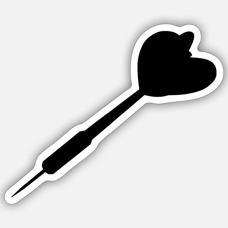 Darts Dart Darts Darts - Sticker size S (10 x 10 cm) - white matte