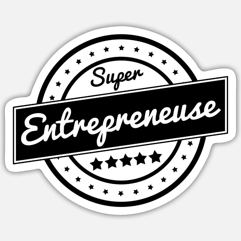 Super entrepreneuse - Sticker taille S (10 x 10 cm) - blanc mat