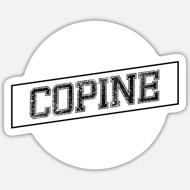 Super copine - Sticker taille S (10 x 10 cm) - blanc mat
