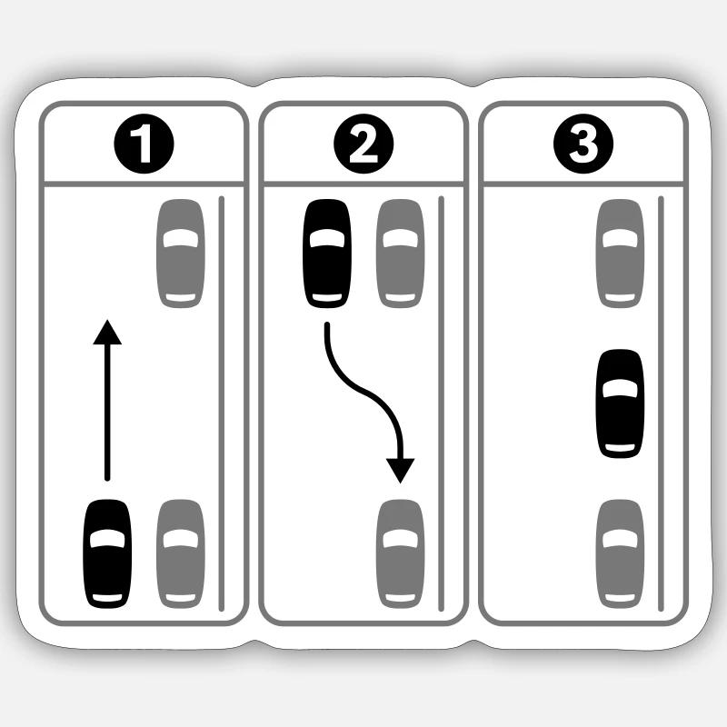 Reverse parking / Reverse Parking / Sticker size S (10 x 10 cm)