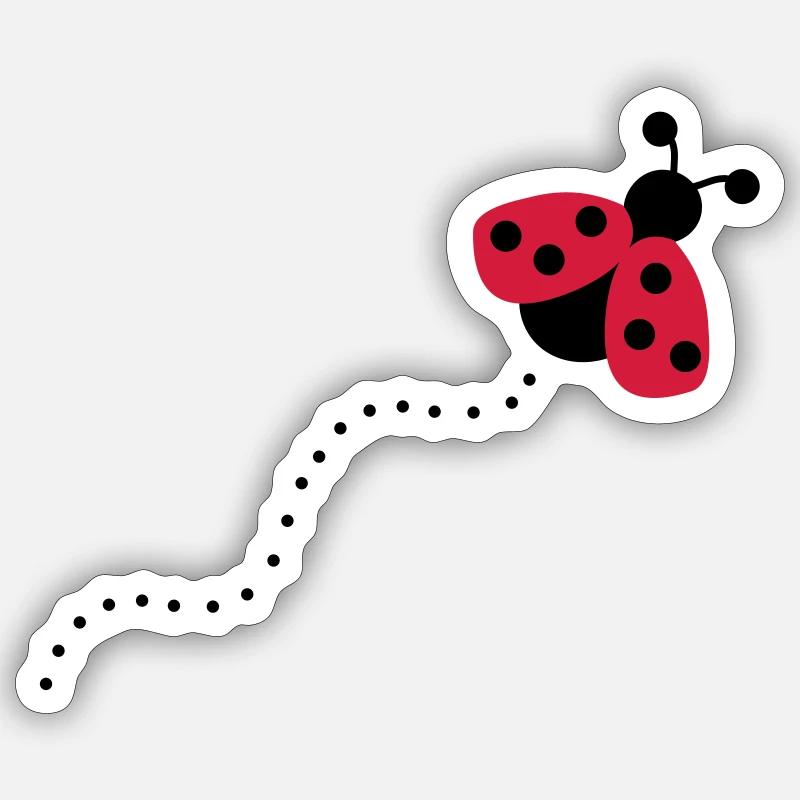 2541614 12868760 Marienkaefer - Sticker taille S (10 x 10 cm) - blanc mat