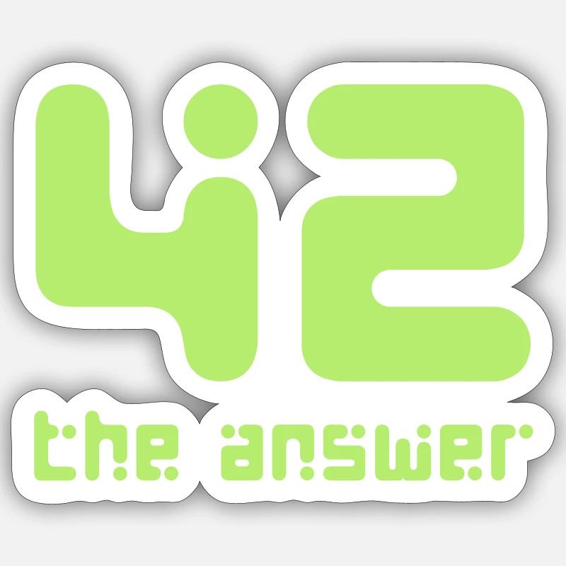42, the Answer Answer Galaxy Science Fiction UFO Sticker size S (10 x 10 cm)