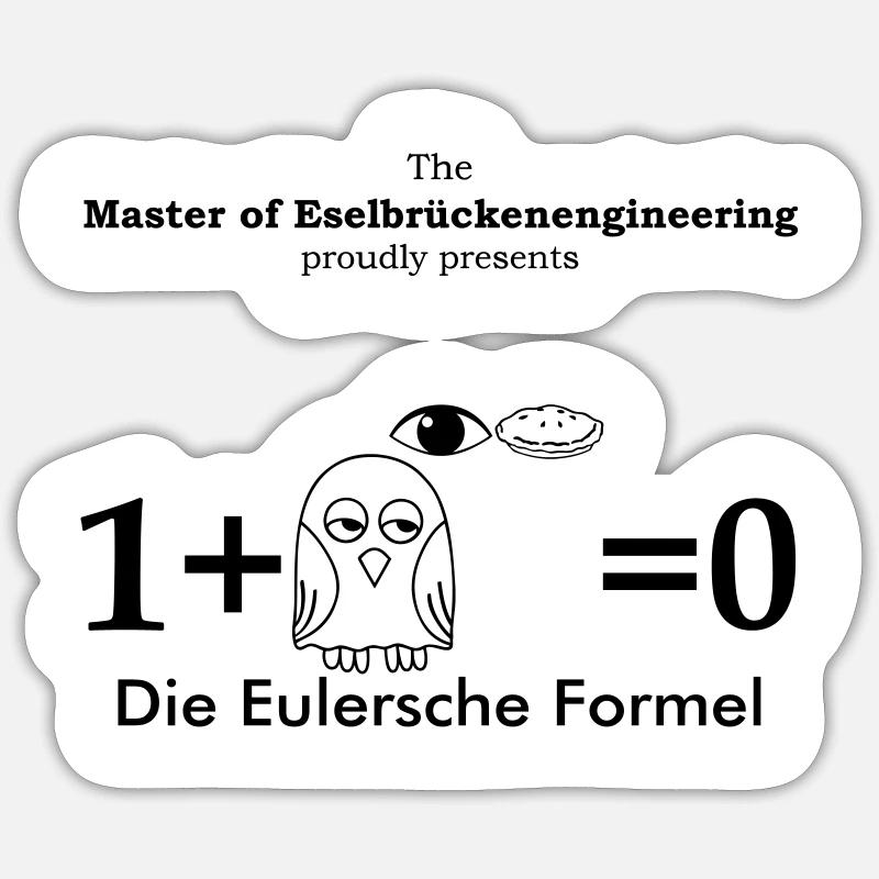 Eulersche Formel Eule Pi Eye Sticker Größe S (10 x 10 cm)
