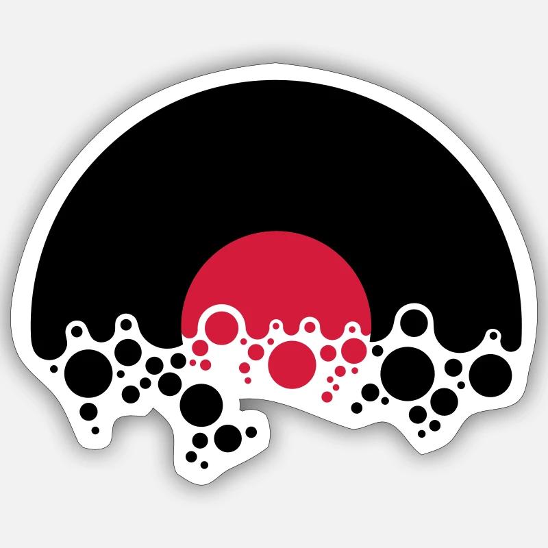 bulles de disques vinyle - vinyl record bubbles Sticker taille S (10 x 10 cm)