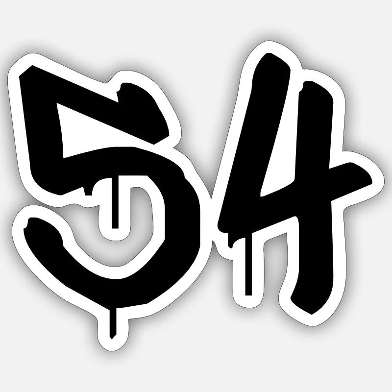 Tag : 54 - Sticker taille S (10 x 10 cm) - blanc mat