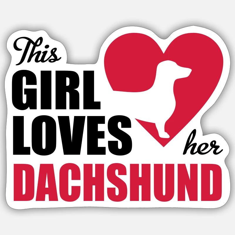 dachshund - Sticker size S (10 x 10 cm) - white matte