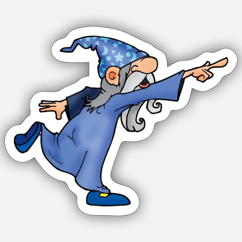 Assistant wizzy - Sticker taille S (10 x 10 cm) - blanc mat