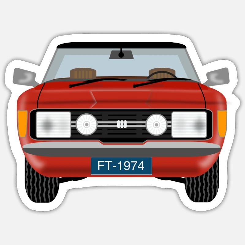 Oldtimer - Sticker Größe S (10 x 10 cm) - Mattweiß
